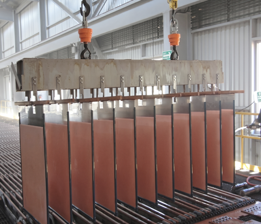 Interior copper processing tanks and pipelines